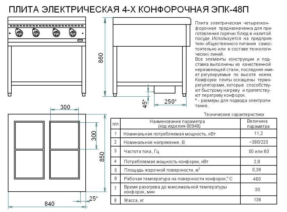 Плита электрическая Abat ЭПК-48П