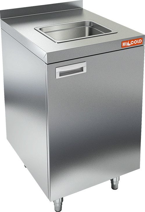 Стол закрытый с мойкой, с бортом HICOLD НБМСЗМ-4/7Б
