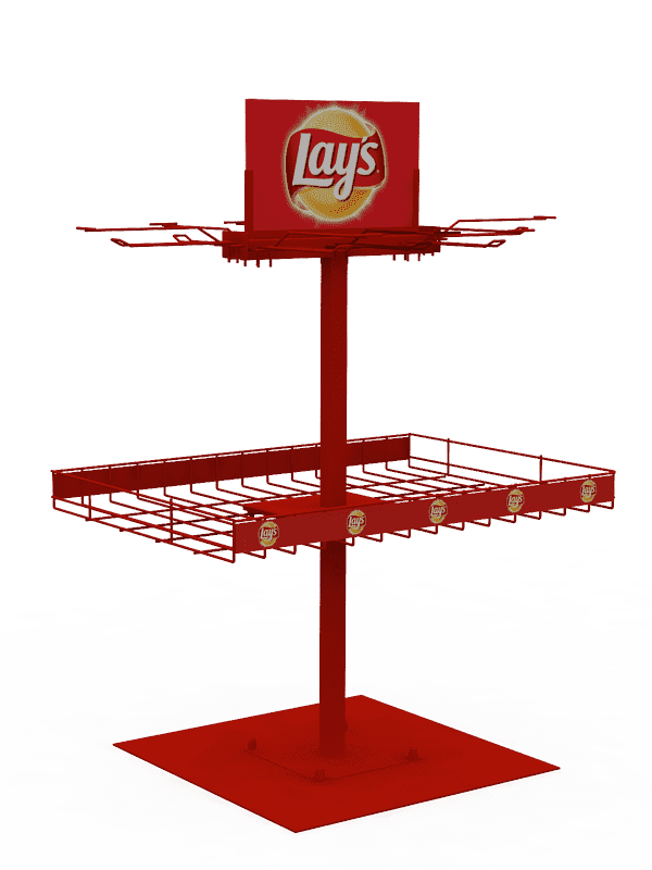 Брендированная стойка напольная для чипсов Lays