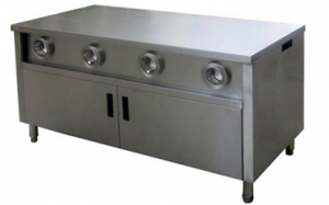 Стол-тумба с диспенсерами для стаканов Restoinox СПЗРД4-12/7-Б Стол-тумба с диспенсерами для стаканов Restoinox СПЗРД4-12/7-Б